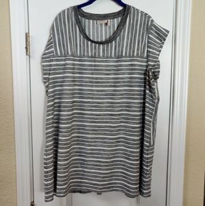 LOGO LOTUS Striped Tank with Space Dye Neck Trim